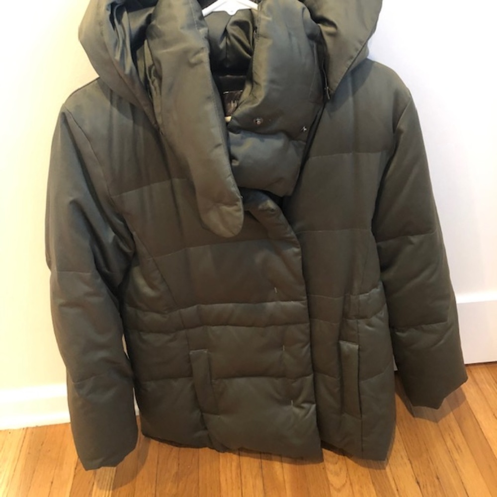 J. Jill Olive Green Puffer Coat